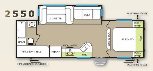 Forest River EVO 2550 floor plan