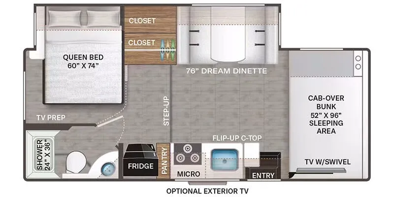 2026 Thor Motor Coach Chateau 24F - Floor plan