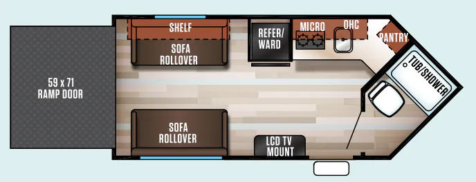 Forest River Cherokee Wolf Pup 15DF floor plan