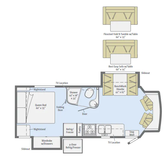 Winnebago Aspect 27K floor plan
