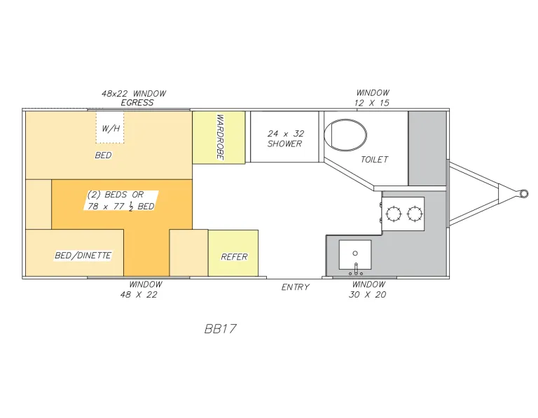 2026 Modern Buggy RV Big Buggy BB17 - Floor plan