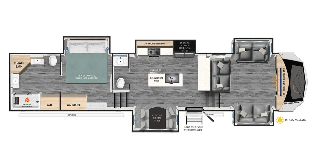 2024 Heartland Big Country 3905FL floor plan