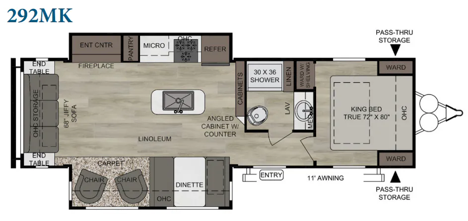 East to West Della Terra 292MK floor plan