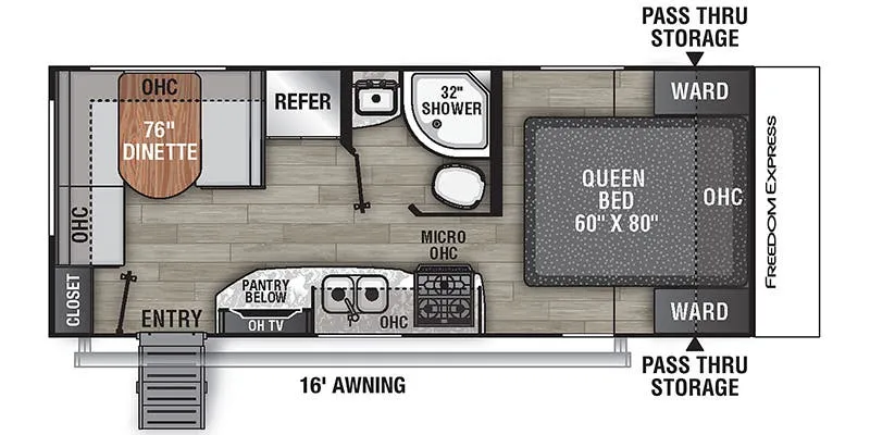 2023 Coachmen Freedom Express Select 20SE floor plan