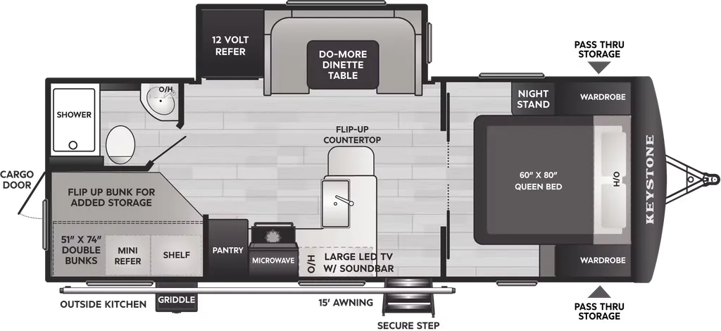 2026 Keystone Passport SL 229BH floor plan