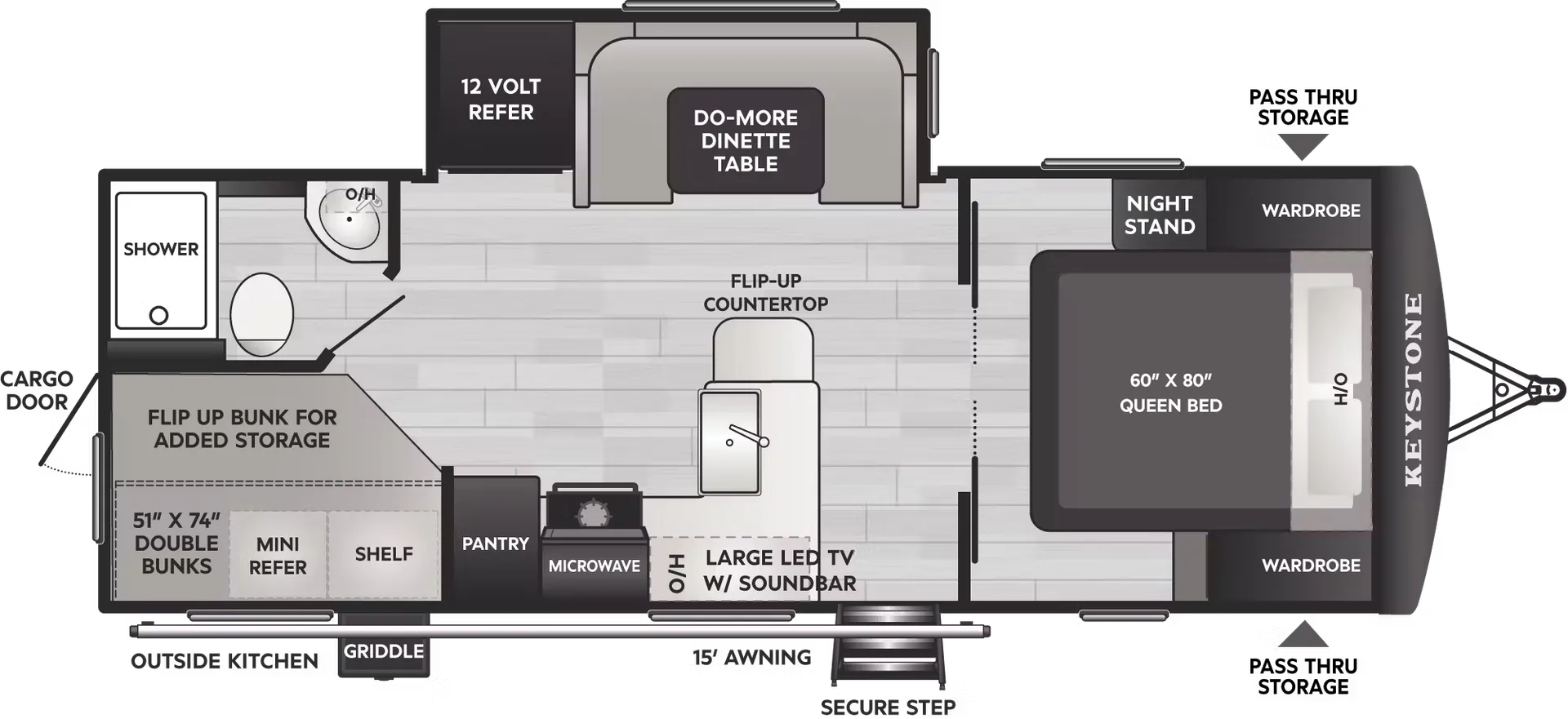2026 Keystone Passport SL 229BH - Floor plan