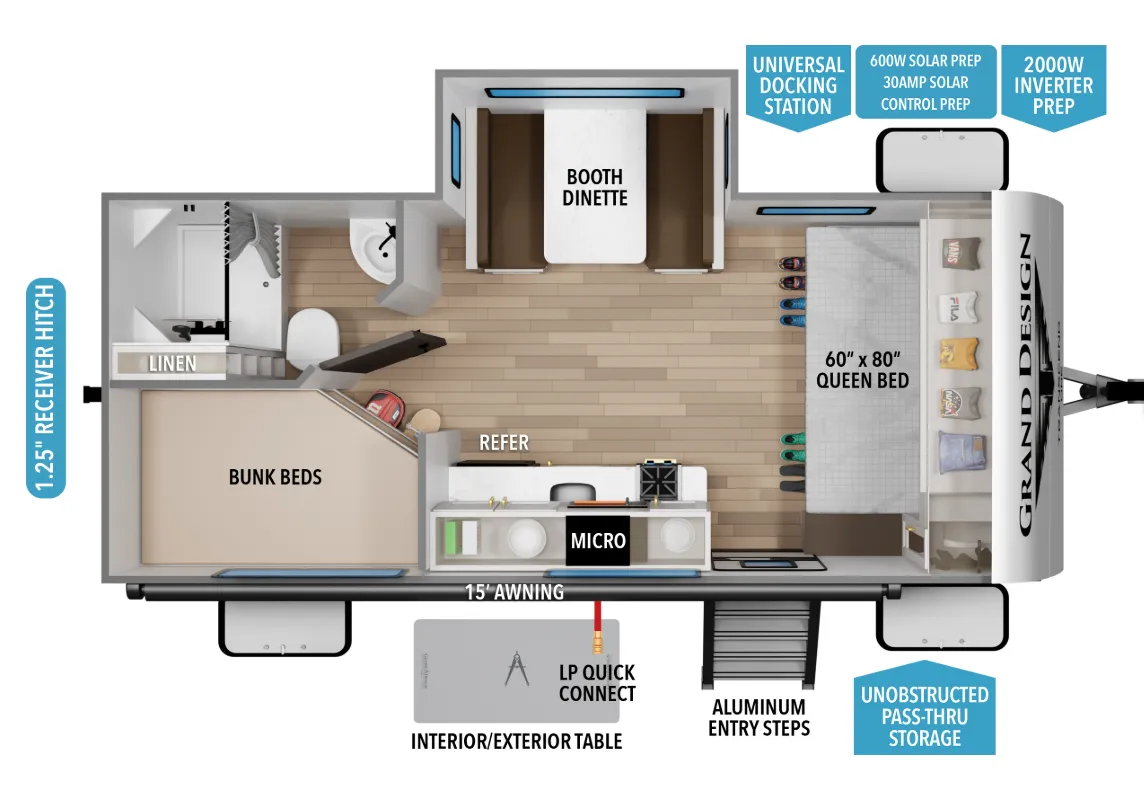 Grand Design Transcend One 161DB floor plan