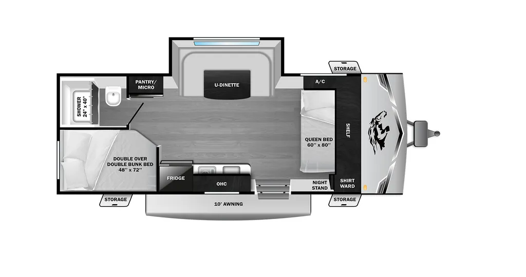2026 Open Range RV Open Range Colt 17DBS floor plan