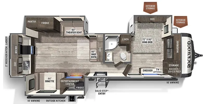 2023 Forest River Rockwood Signature Ultra Lite 8332SB - Floor plan