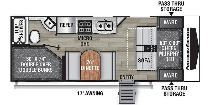 2023 Coachmen Freedom Express Select 22SE - Floor plan