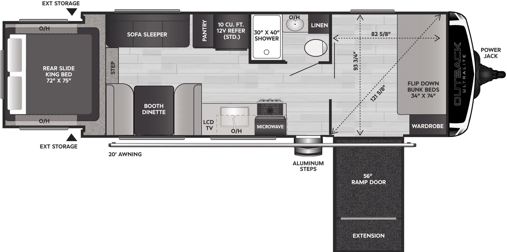 Keystone Outback Ultra-Lite 240URS floor plan