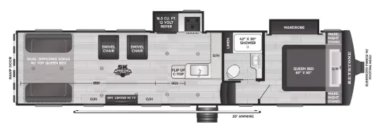 Keystone Carbon 363 floor plan