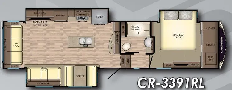 CrossRoads Cruiser 3391RL floor plan