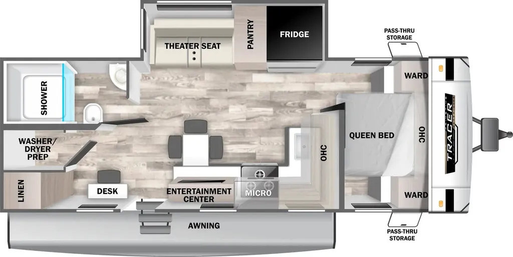 2025 Prime Time Tracer 255DS floor plan