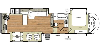 2016 Forest River Salem Hemis Lite 346RK - Floor plan