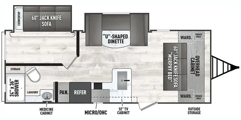2025 Coachmen Clipper 22BHSR - Floor plan