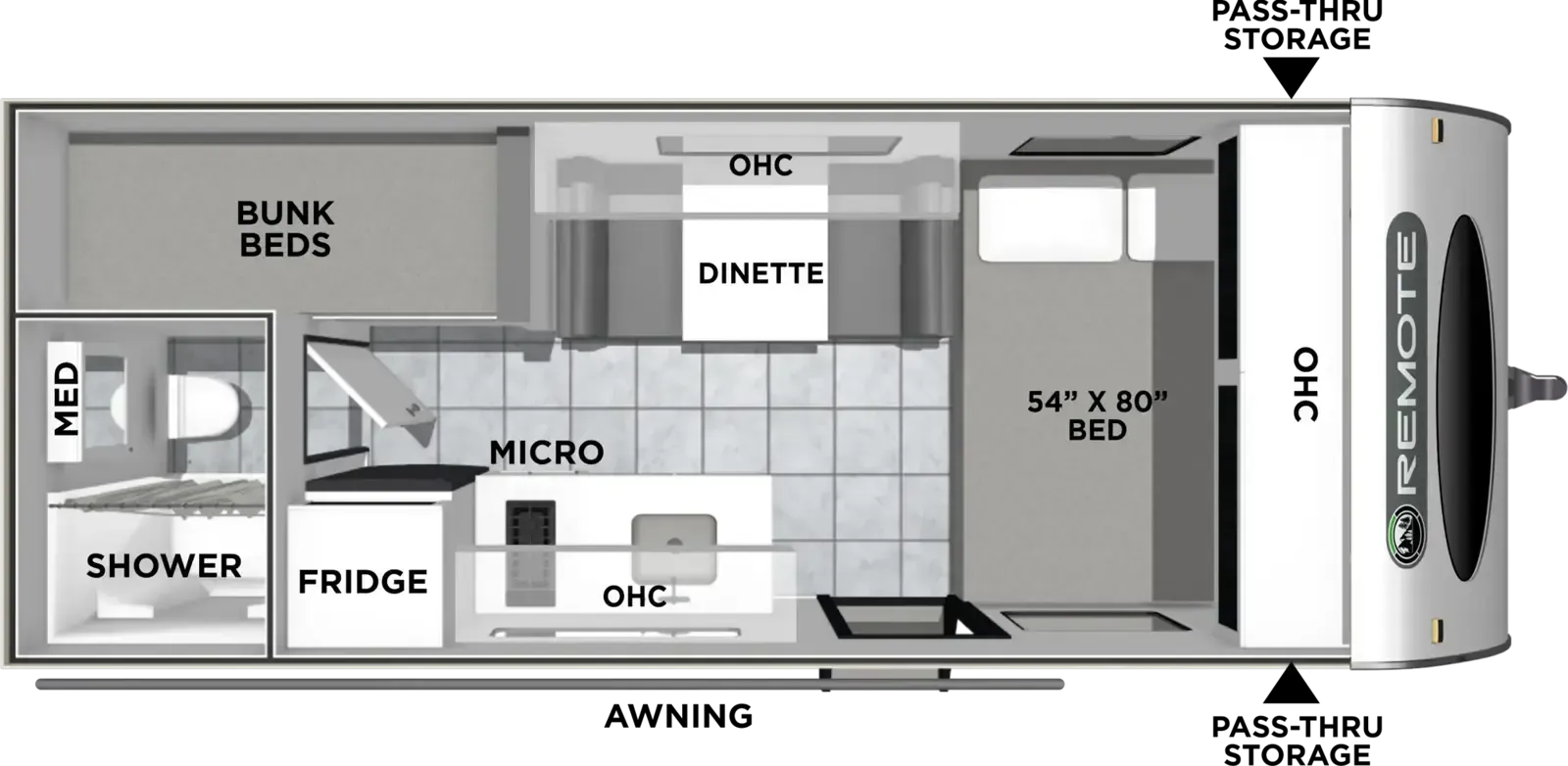 Coachmen Remote 18.2R floor plan