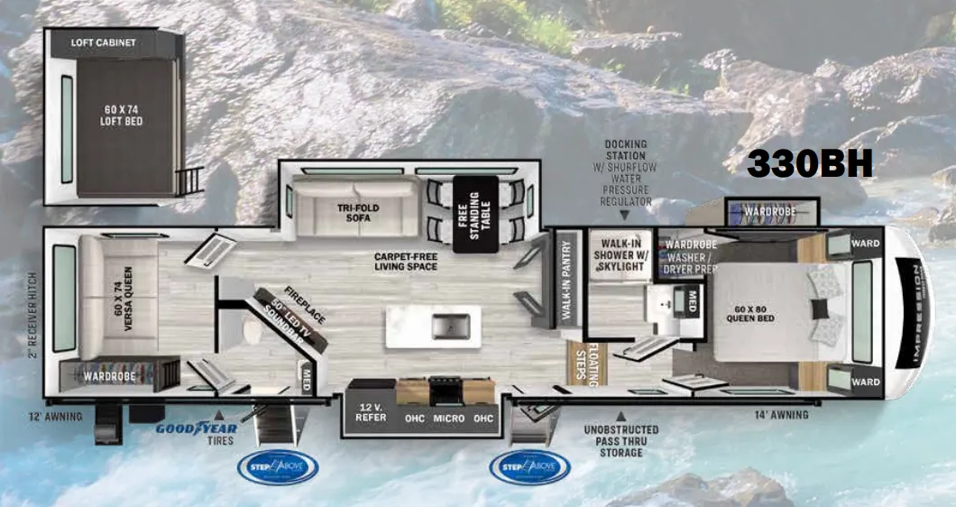 Forest River Impression 330BH floor plan