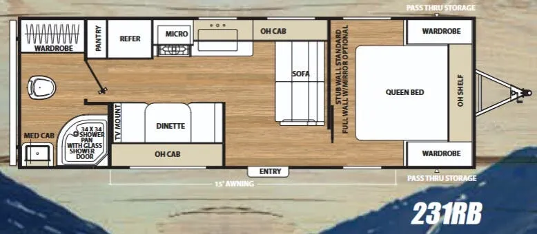 Coachmen Catalina SBX 231RB floor plan