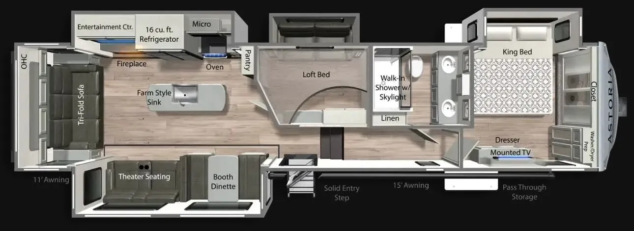 Dutchmen Astoria 3553MBP floor plan