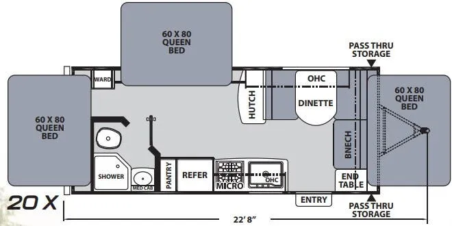 Coachmen Apex Nano 20X floor plan