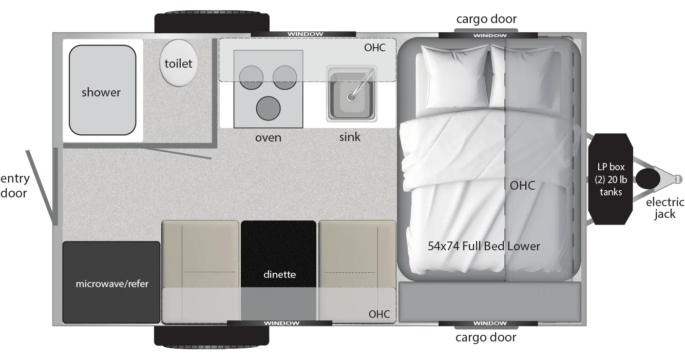 Encore RV Revue 16RB floor plan