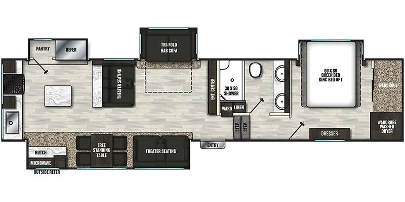 2024 Coachmen Brookstone 374RK floor plan