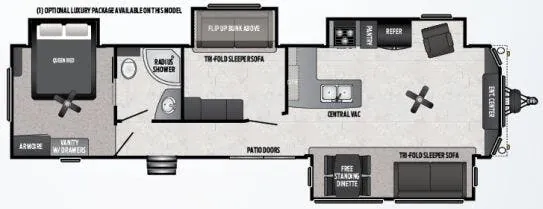Keystone Retreat 39MBNK floor plan