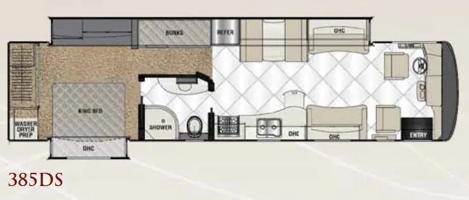 Coachmen Sportscoach Cross Country 385DS floor plan