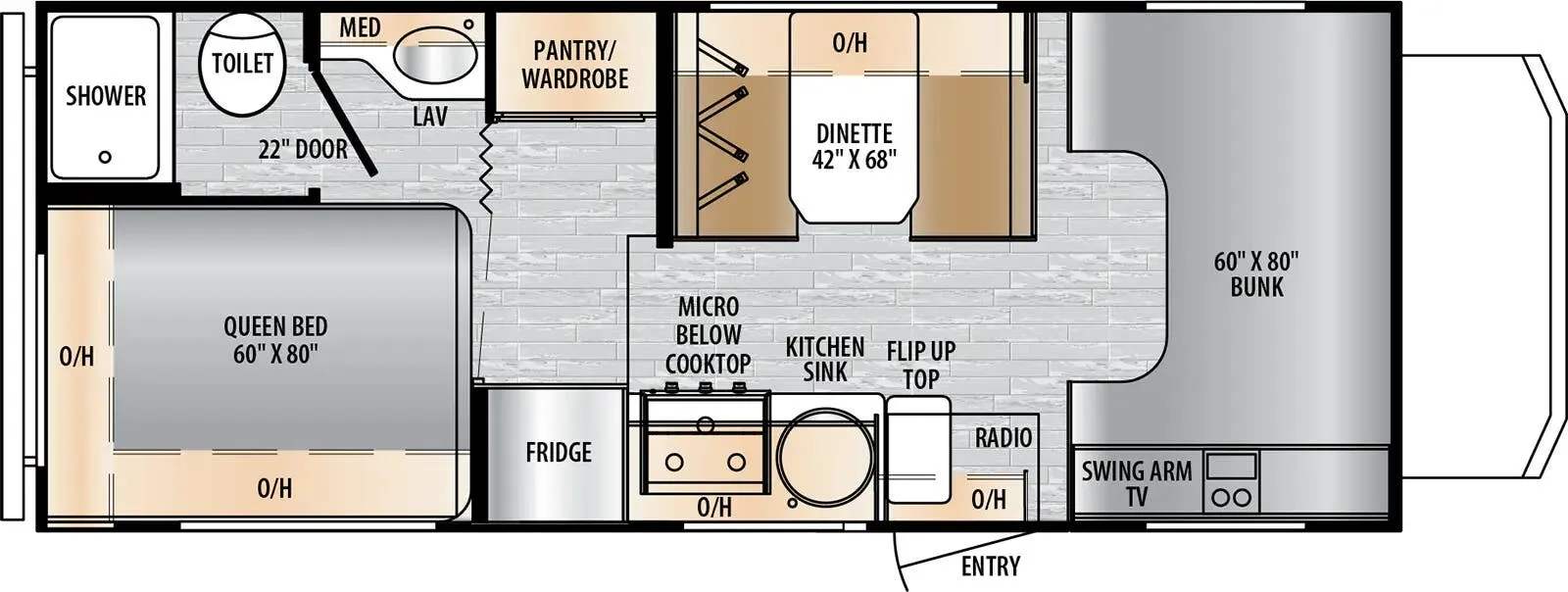 2025 East to West Entrada 210NS - Floor plan