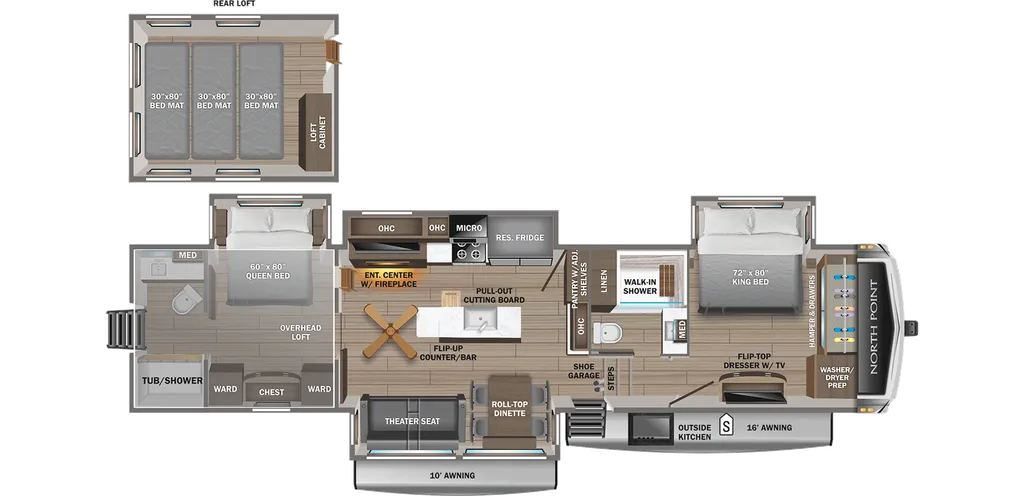 2026 Jayco North Point 390CKDS floor plan