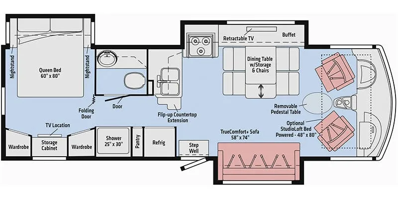 Winnebago Adventurer 30T floor plan