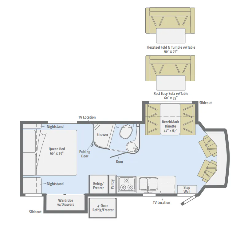 Winnebago Cambria 27K floor plan