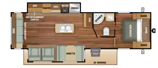 2018 Starcraft Autumn Ridge Outfitter 27RLI floor plan