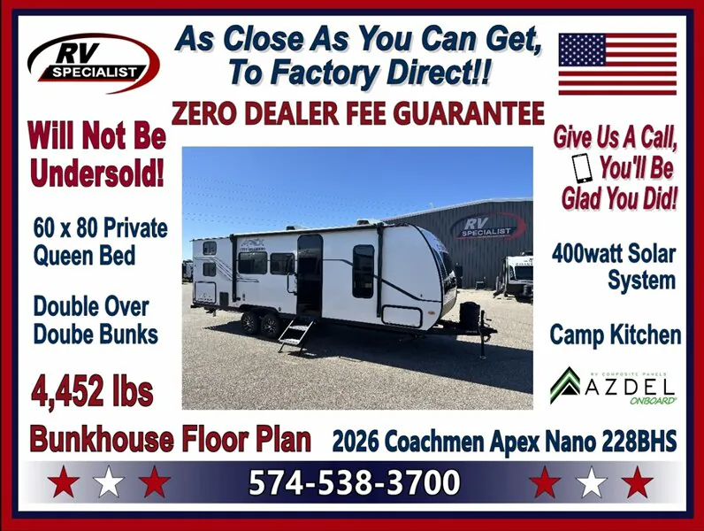 2026 Coachmen Apex Nano 228BHS - Photo 2