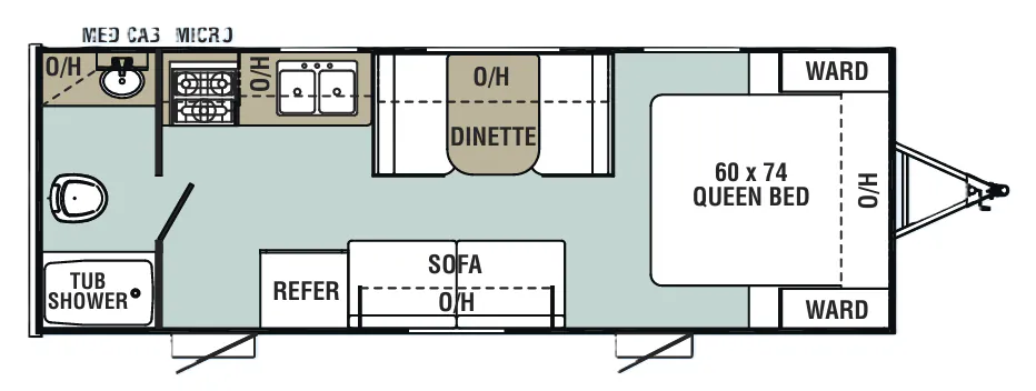 Forest River Viking Saga 21SFQ floor plan