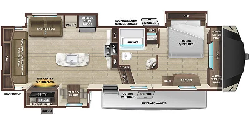 2022 Highland Ridge Mesa Ridge 284RLS - Floor plan