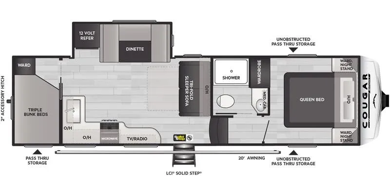 2027 Keystone Cougar Sport 2700BH - Floor plan