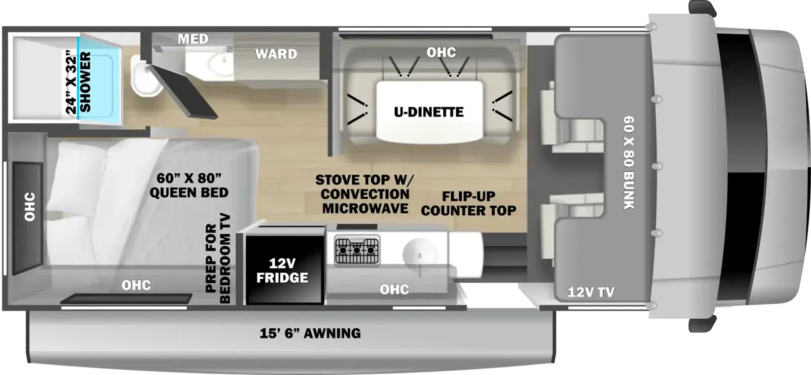 Forest River Sunseeker 23504X4 floor plan