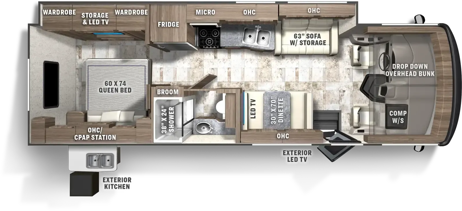 Coachmen Pursuit 29SS floor plan