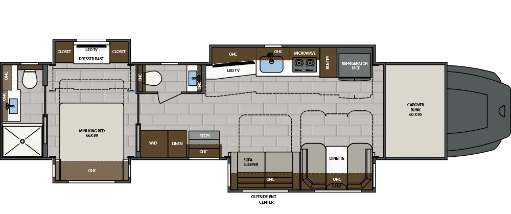 Renegade RV Classic 43CMD floor plan