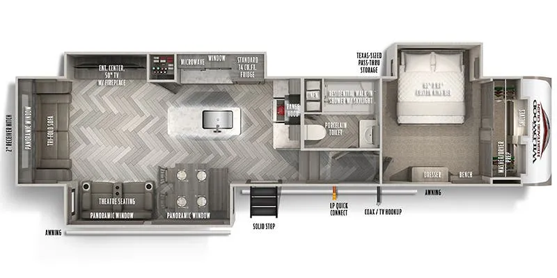 Forest River Wildwood Heritage Glen 338BAR floor plan