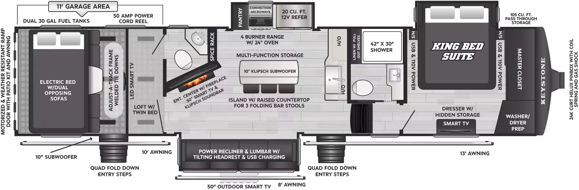 Keystone Raptor 352 floor plan