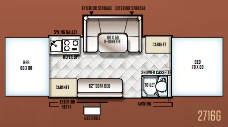 Forest River Rockwood Premier 2716G floor plan