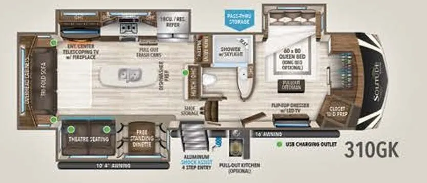 Grand Design Solitude 310GK-R floor plan