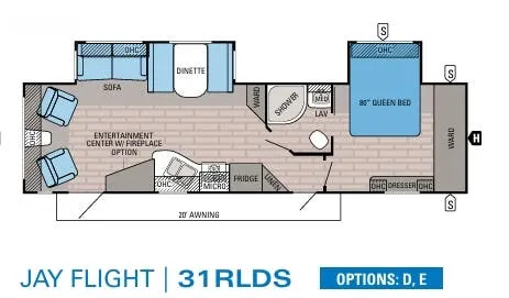 Jayco Jay Flight 31RLDS floor plan
