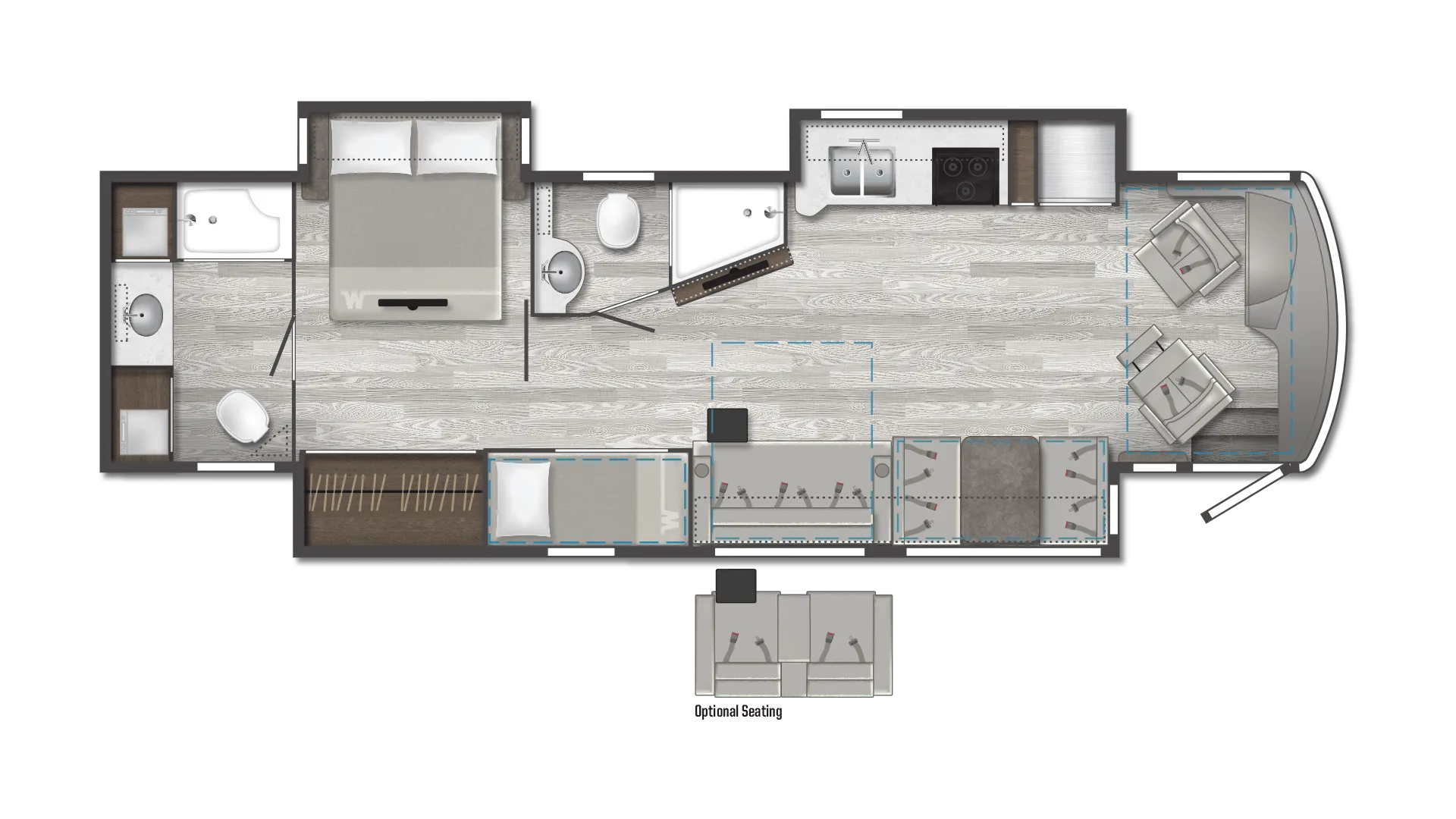 Winnebago Forza 38W floor plan