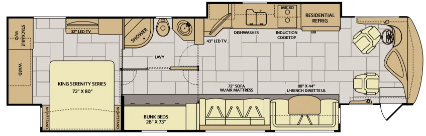 Fleetwood Discovery 39G floor plan