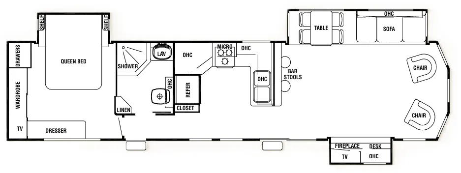 Forest River Cedar Creek Cottage 40CFL floor plan