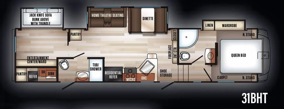 Forest River Sabre 31BHT floor plan